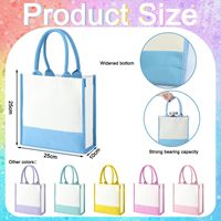 Sacs fourre-tout en toile personnalisables avec poignées longues – Vierges pour sublimation/bricolage, options en gros, cadeaux de mariage, fournitures de fête