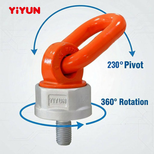 Hebepunkt Yiyun Anelli di Sollevamento Piatti Girevoli a Perno con Occhiello M8 UNC Filettatura YD-083 Acciaio Legato 42CrMo 25mm Design 4:1 - Product Image 3