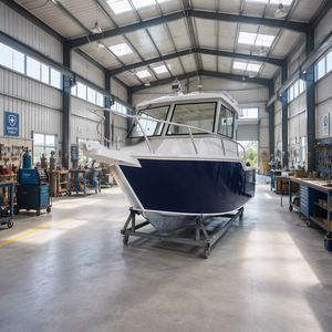 Imbarcazione da Pesca in Alluminio a V Profonda con Cabina Aperta, Barca Veloce da 7,8 Metri in Alluminio Marino, Yacht Sportivo - Product Image 1