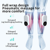 Machine de massage des jambes sans fil masseur de jambes de pied de compression de pression d'air de veau chauffée électrique pour la circulation et le soulagement de la douleur