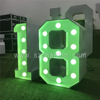 Fournitures pour fête d'anniversaire, base de table en lettres et nombres avec dessus de verre, décorations pour événements et fêtes, dimensions 20x21st