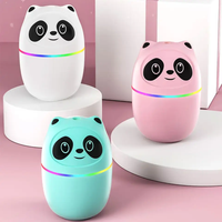 Humidificateur ultrasonique USB YINHI en plastique durable et mignon en forme d'ours, 220 ml, aromathérapie, éclairage LED 7 couleurs, faible bruit 36 dB, pour bureau et voiture