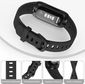Bracelets de remplacement <span class=keywords><strong>Fitbit</strong></span> Inspire 3 Sport Loop <span class=keywords><strong>pour</strong></span> femmes et hommes, bracelet en silicone souple avec boucle à ardillon - Product Image 4
