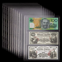 Pages d'album à 9 trous en PVC transparent, feuilles mobiles pour la collection de timbres, pièces de monnaie, billets de banque et cartes magnétiques
