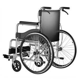 Fauteuil roulant manuel pliable confortable pour personnes handicapées/personnes âgées handicapées avec cercle de sécurité pour contrôler le fauteuil roulant - Product Image 3