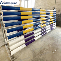 ABUILD Nouveau design Poteaux de saut d'obstacles équestres en plastique et bois colorés 3m/3.5m