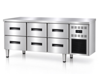 Congélateur-réfrigérateur de comptoir professionnel en acier inoxydable à 4 tiroirs pour cuisine de restaurant - Prix fabricant