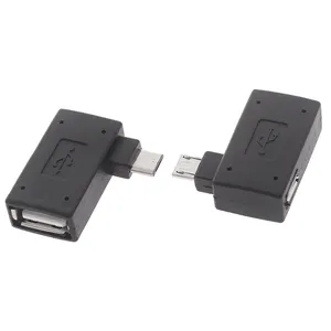 Micro Adapter USB 2.0 Female To Male Micro OTG Power Supply Port 90 Degree Right Angled USB OTG Adapters