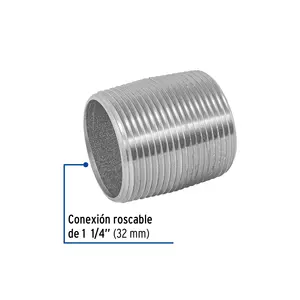 Maître avec 140 unités Mamelon en acier galvanisé 1-1/4 'filetage continu, Foset - Product Image 2