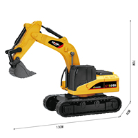 Modèle de véhicule excavateur télécommandé électrique en métal à l'échelle 1:64, mini excavateur RC en métal moulé sous pression à l'échelle 1:64
