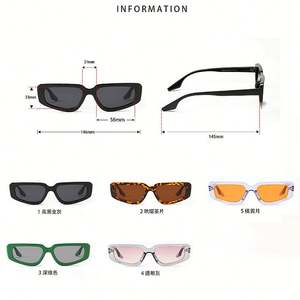 Gafas de Sol Personalizadas de Moda 2022, Color Caramelo Degradado, Azul Naranja, Pequeñas, Estilo Ojo de Gato, para Mujer - Product Image 6