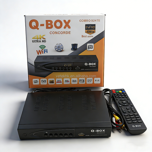 Full HD 1080P DVB-S2/DVBT2S2 Master Combo Decoder Satellite Digital TV Box Plastic Components 12 Months Warranty USB WIFI