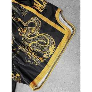 Shorts de Muay Thai pour homme FOXA, taille élastique, shorts de kickboxing pour la salle de sport, séchage rapide, coupe ample, impression par sublimation, 100% polyester - Product Image 4