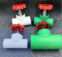 Pasokan air hijau bulat PPR pipa fitting plastik gerbang katup