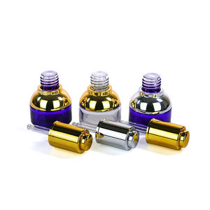 15ml 20ml 30ml cam <span class=keywords><strong>serum</strong></span> esansiyel yağ damlalık şişesi saç yağ damlalık şişesi ile altın ve gümüş yaka - Product Image 3