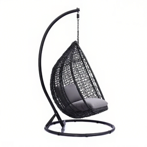 Set di mobili da esterno per bambini adulti giardino Relax amaca doppia sedia a dondolo in vimini - Product Image 4