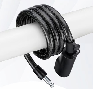 साइकिल एक्सेसरीज नकली साइकिल केबल लॉक सेल्फ कोलिंग टॉप क्वालिटी मल्टी फंक्शन केबल लॉक - Product Image 1