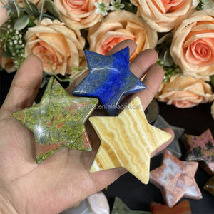 Lapis Lazuli หินแคลไซต์สีเหลืองรูปดาวคริสตัลรักษาธรรมชาติสำหรับตกแต่ง - Product Image 4