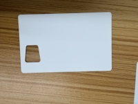 Kartu Bisnis PVC/Polikarbonat Kustom, Kartu RFID Kecil dengan Jendela Transparan dan Lubang Punch untuk Keanggotaan Hotel