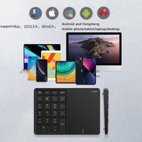 Keypad Numerik Nirkabel Dengan Touchpad BT 2.4G Mode Ganda Untuk Penggunaan Tablet Laptop Akuntan