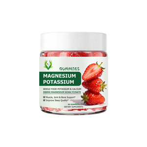 Gomitas de Magnesio y Potasio de Marca Propia 500MG, Bisglicinato de Magnesio, Apoyo para Músculos, Articulaciones y Huesos, Mejora el Estado de Ánimo y la Calidad del Sueño - Product Image 1