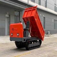Dumper amphibie sur chenilles de 4 tonnes, motorisé, avec système hydraulique complet, benne basculante, pour mines et terrains boueux, garantie 1 an UCM