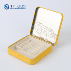 Reusable Child Resistant Tin Printing Tin Case Can Mint Candy Tin Box Packaging With Hinged Lid