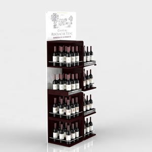 Tùy chỉnh rượu vang cửa hàng đa tầng cao cấp rượu vang đỏ hiển thị giá sàn gỗ rượu hiển thị giá Kệ rượu hiển thị - Product Image 3