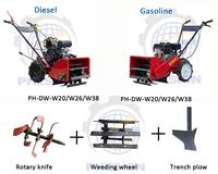 Machine de désherbage multifonctionnelle personnalisée en usine avec motoculteur de désherbage pour le désherbage agricole de fossé de verger