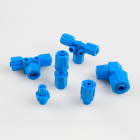 Conector Neumático de Barra Roscada Comprimida de POM Resistente a la Corrosión Ácida y Alcalina, Económico, GCK/CK-1/8-1/4-3/8-1/2-PK-3/4/6/9-KU