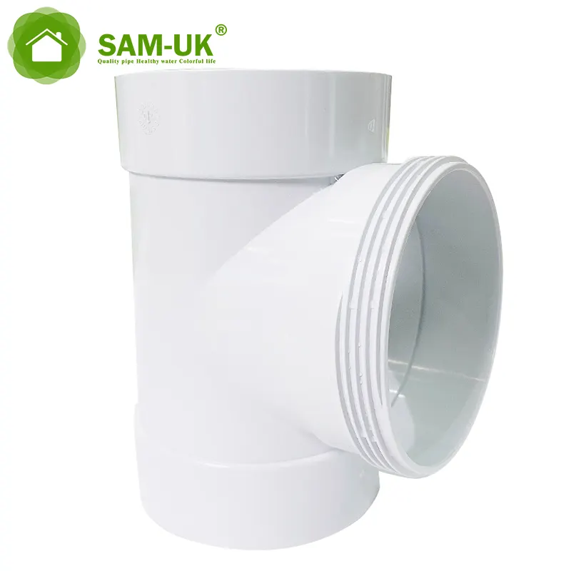 SAM-UK dapat menghasilkan penjualan pipa pvc fittngs pria berulir tee polos junction f/f pipa air dan fitting