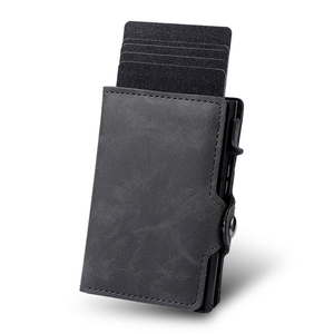 Casekey Men Slim Minimalist Bifold Business Credit Card <b>Wallet</b> RFID Blocking PU Vintage Leather Pop up Smart <b>Wallet</b> Card <b>Holder</b> - Product Image 1