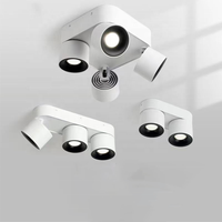 Lumière tubulaire anti-éblouissement intérieure de haute qualité personnalisée 12w 85-265V Spot de plafond réglable à montage en surface