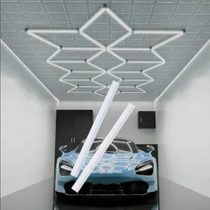 إطار ألومنيوم شفاف فائق السطوع غطاء كمبيوتر رقائق LED عالية الجودة مصباح لغسيل السيارات سداسي الشكل