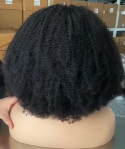 Vente en gros de vrais <span class=keywords><strong>cheveux</strong></span> humains 100 pour filles, <span class=keywords><strong>coiffure</strong></span> courte, bandeau pour femmes afro, perruques en <span class=keywords><strong>cheveux</strong></span> vierges, demi perruque afro frisée et crépue avec bandeau - Product Image 3