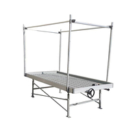 Serre agricole multi-travées HANGDI avec système de culture hydroponique à flux et reflux pour tables de culture verticales intérieures