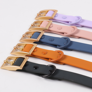 Großhandel Gummi-Hundehalsband einstellbar 7 Farben auf Lager gemischte Farben luxuriös langlebig wasserdicht PVC beschichtetes Hundehalsband - Product Image 4