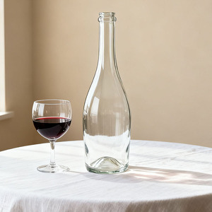 En stock, bouteilles de <span class=keywords><strong>vin</strong></span> vides classiques 500ml 750 ml, rondes, noires, brunes, bourgogne, en verre rouge, avec <span class=keywords><strong>bouchon</strong></span> en liège - Product Image 1