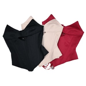 Robe de mariée en satin pour femme, style européen et américain, super <span class=keywords><strong>grande</strong></span> <span class=keywords><strong>taille</strong></span>, sexy, décolleté en V profond, coupe ajustée, anti-bactérienne, avec découpes, bustier - Product Image 5