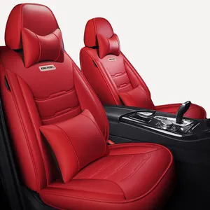 100% waterproof prevent scratch water resistant leather 4 seasons universal leather car seat cover set for VW hyundai