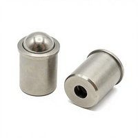 HR Stainless Steel Positioning Ball Head Plunger Fastener Stepless Press Light Touch Spring Pin Polished Finish Model HR-100