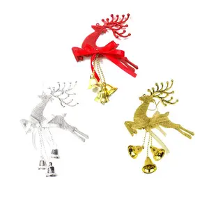 Natale alce ciondolo campana cervo albero di natale decorazione per feste natale ornamento di cervo natale decorazione appesa natalizia