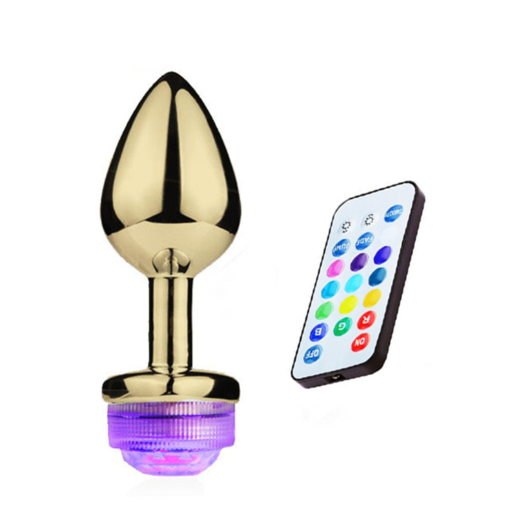 Remote LED Butt Plug - 10-Frequency Vibrating Metal Sex Toy for Women |  100% Waterproof & USB Rechargeable