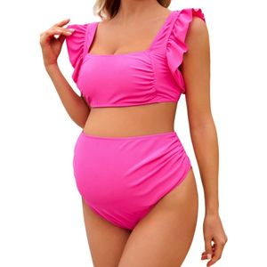 Maillot de bain de <span class=keywords><strong>grossesse</strong></span> deux pièces sans manches à nouer, <span class=keywords><strong>taille</strong></span> haute, pour femme, OEM ODM - Product Image 5