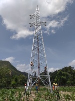 66kv-220kv Tour de ligne de transmission de puissance électrique d'angle en acier galvanisé