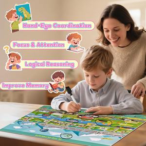 Libro de Imágenes Ocultas Reutilizable Grande para Niños con 4 Marcadores de Borrado en Seco y Pegatinas, Libro de Imágenes Ocultas - Product Image 4