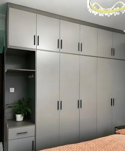 Muebles de almacenamiento de lujo modernos, armario convertible de madera maciza para dormitorio, para el hogar, Hotel, Villa, estilo de Panel - Product Image 3