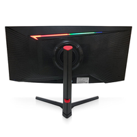 Écran d'ordinateur incurvé de 34 pouces, 144 Hz, écran PC, moniteur de jeu 4K