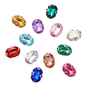 13*18 طويلة مستطيلية مدببة أسفل الزجاج خياطة على الاكسسوارات Flatback 3D فضفاضة أحجار الراين ديي الملابس - Product Image 6