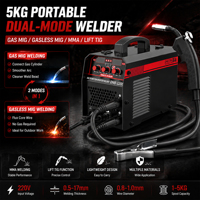 Máquina de Soldar Multifuncional 3 en 1, 220V, Portátil, Inversor IGBT, Soldadura MIG sin Gas, MMA, Lift TIG, Soldador de Hilo con Núcleo Fundente, Compacta